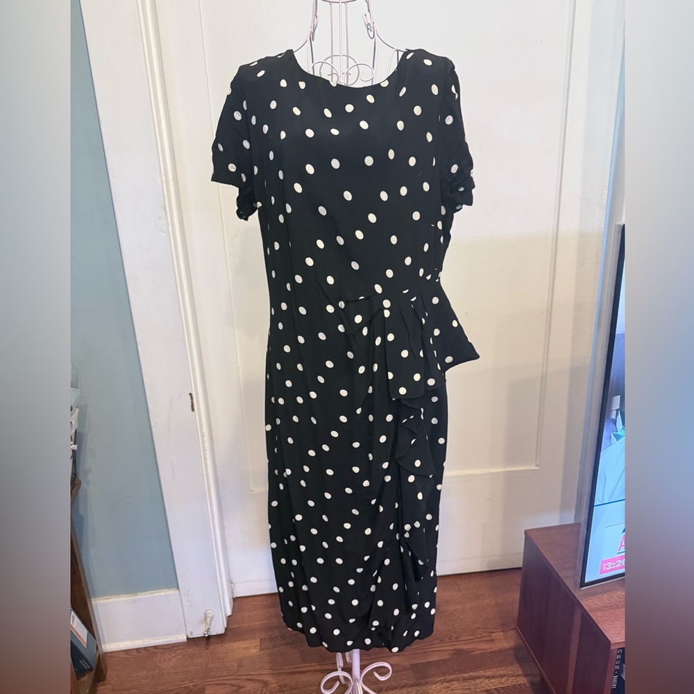 EUC ASOS Black Polka Dot Dress